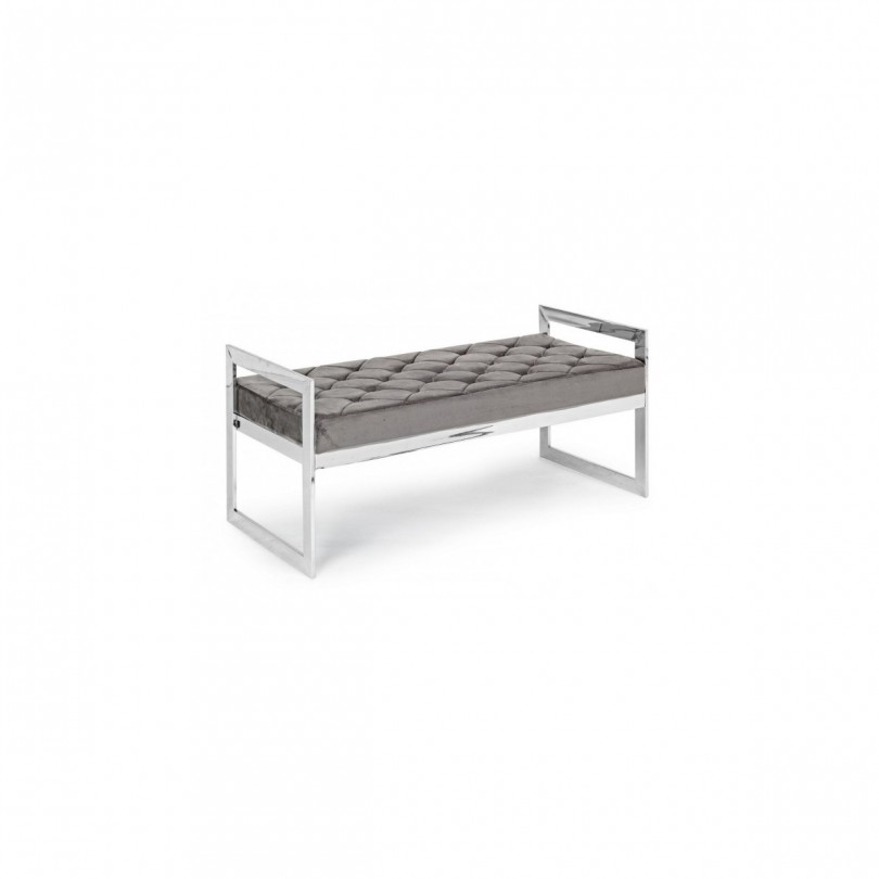 BANCO SWAVEN TERCIOPELO GRIS 97X44