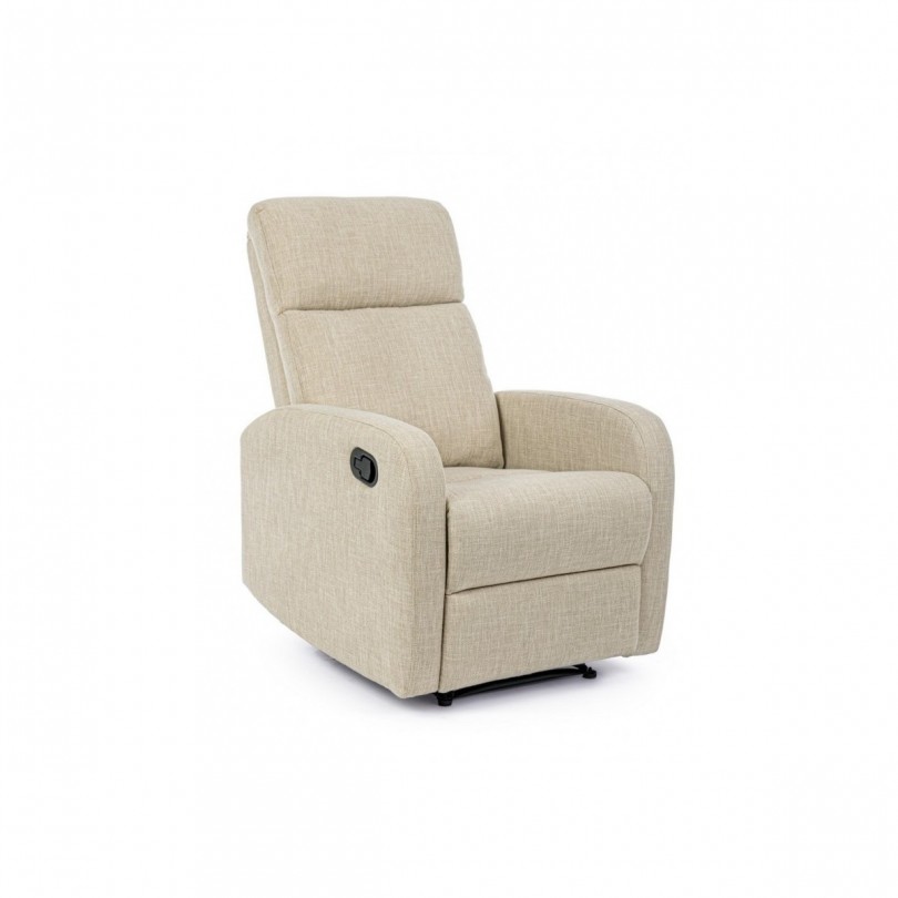 MANUAL RECLING CHAIR IRIS TEXT BEIGE