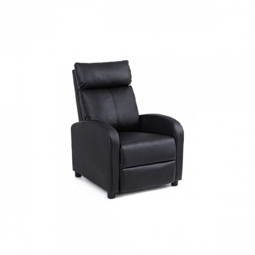 DESIRE' PU BLACK RECLINING ARMCHAIR