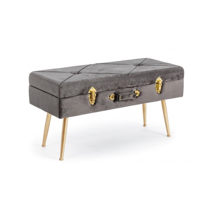 BANC DE RANGEMENT POLINA GRIS