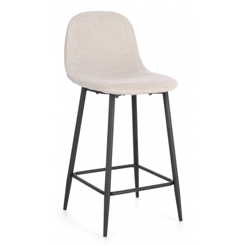 TABOURET DE CUISINE IRELIA NOIR/BEIGE