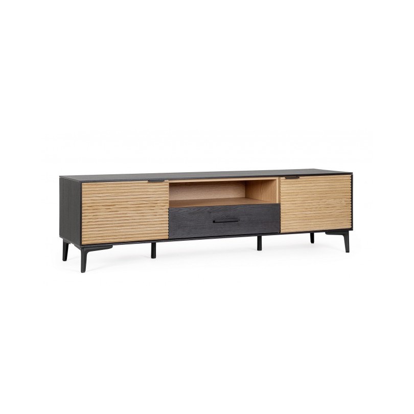 MUEBLE TV 2A-1C ALLYCIA NEGRO-NATUR