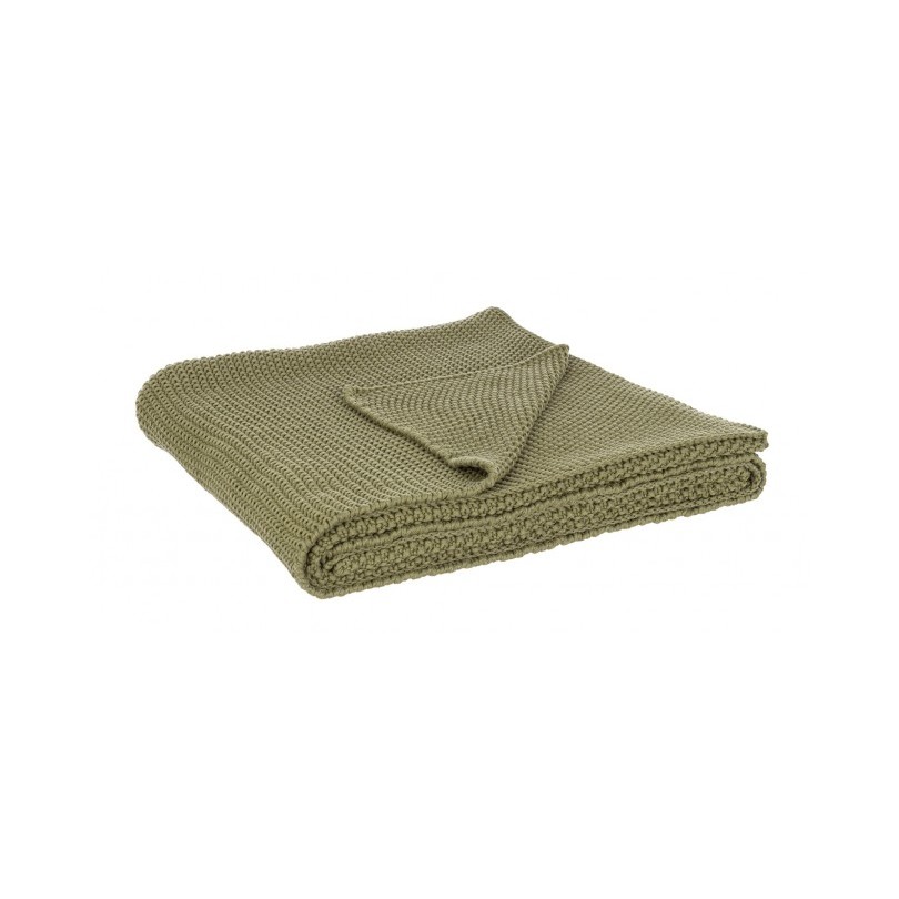 COUVERTURE KLEOPHE VERT OLIVE 130X170