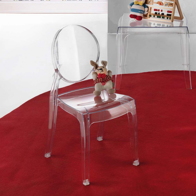 Baby chair in transparent polycarbonate - La Seggiola