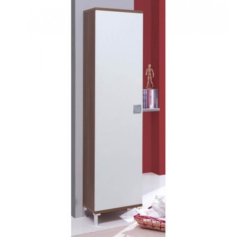 Armoire à chaussures familiale avec porte battante en bois H. 180 largeur 45 cm - Maconi